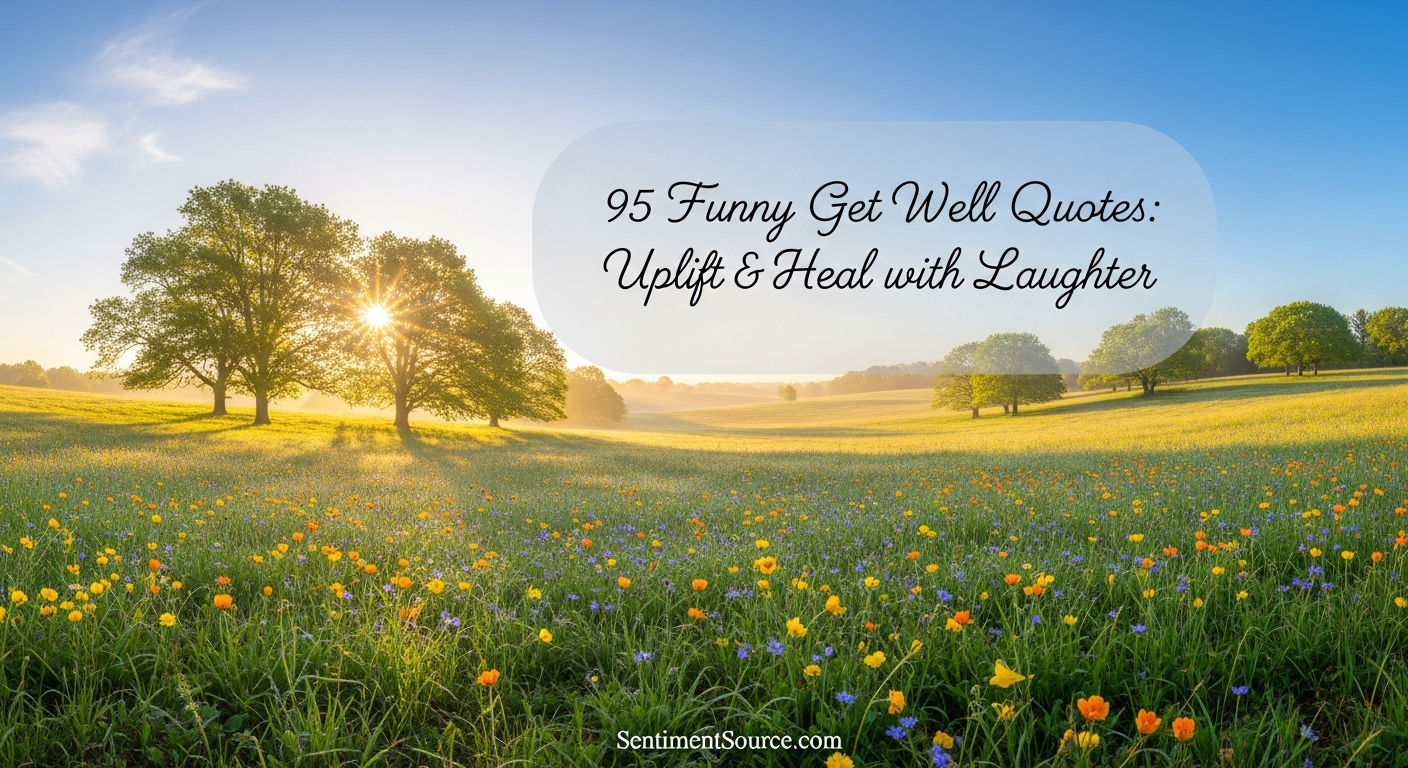 95 Funny Get Well Quotes: Uplift & Heal with Laughter
