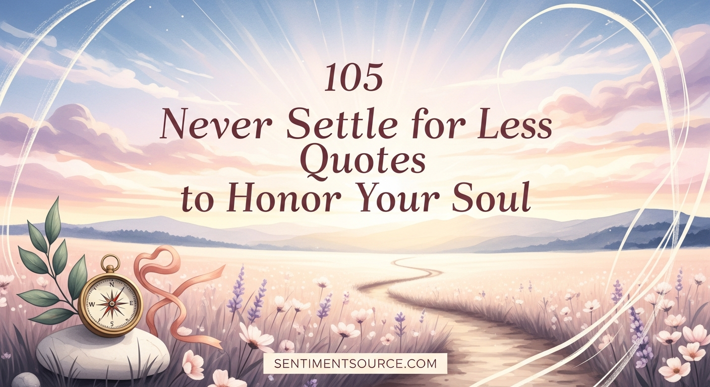 105 Never Settle for Less Quotes to Honor Your Soul