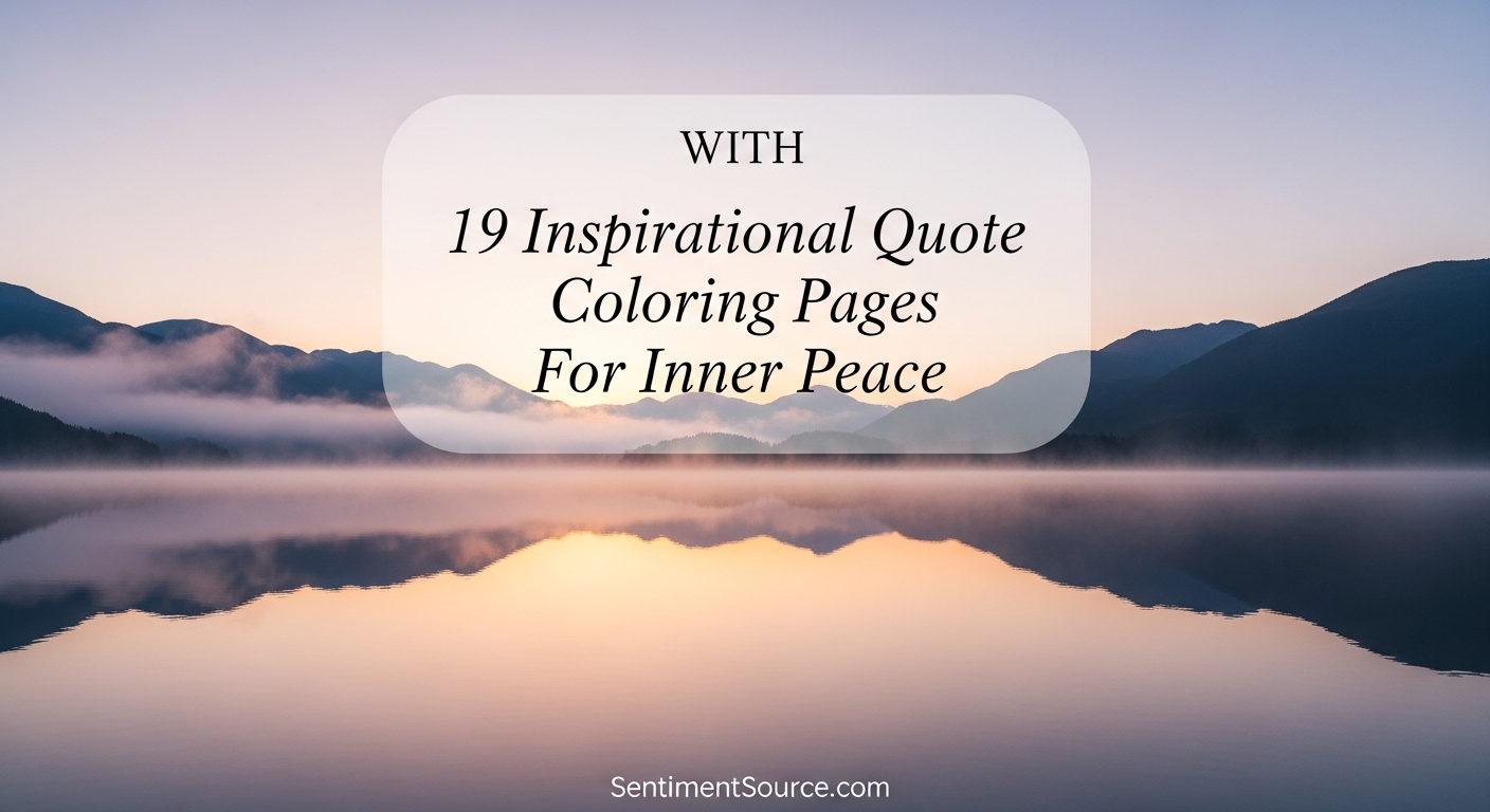 19 Inspirational Quote Coloring Pages For Inner Peace
