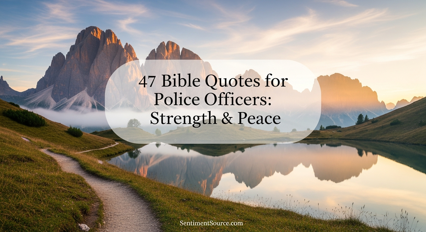 47 Bible Quotes for Police Officers: Strength & Peace