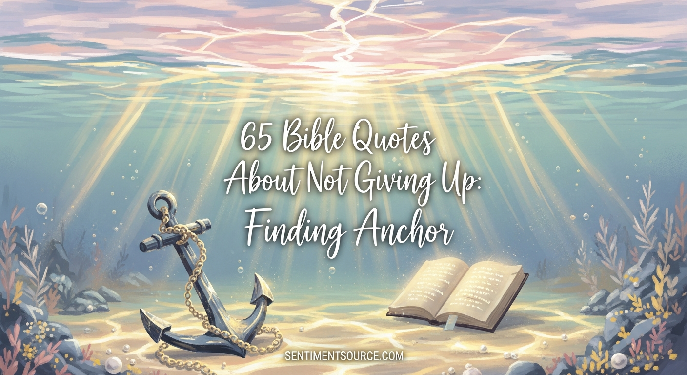 65 Bible Quotes About Not Giving Up: Finding Anchor
