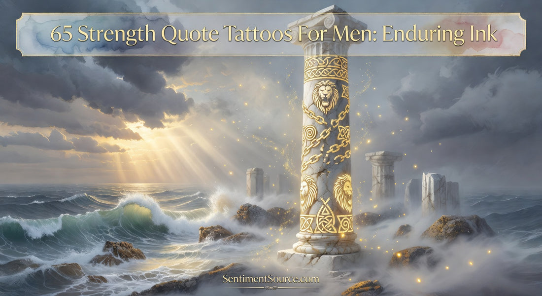 65 Strength Quote Tattoos For Men: Enduring Ink
