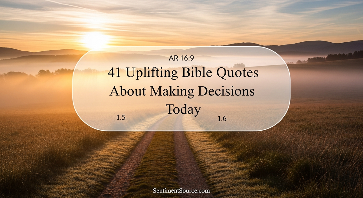 41 Uplifting Bible Quotes About Making Decisions Today – SentimentSource