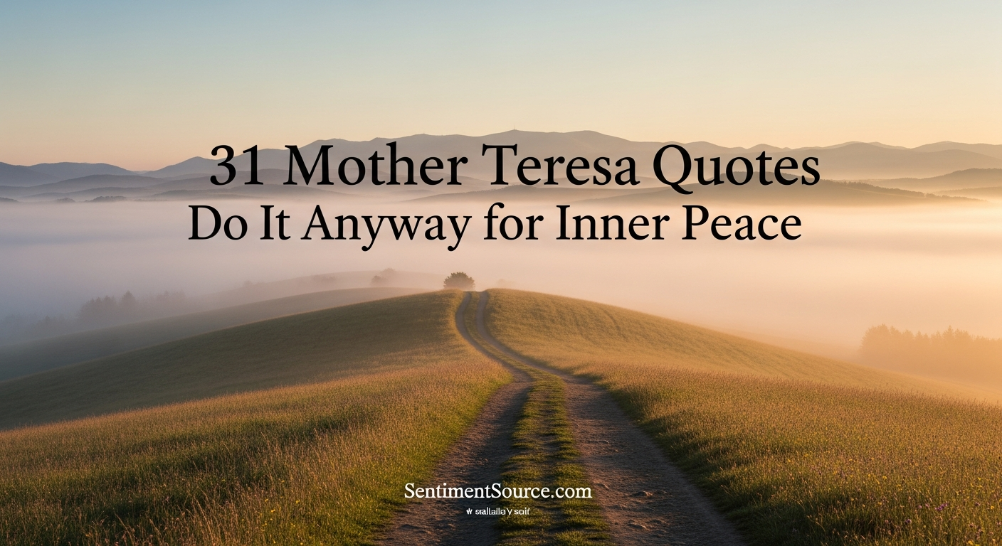 31 Mother Teresa Quotes Do It Anyway for Inner Peace