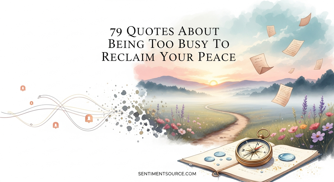 79 Quotes About Being Too Busy To Reclaim Your Peace