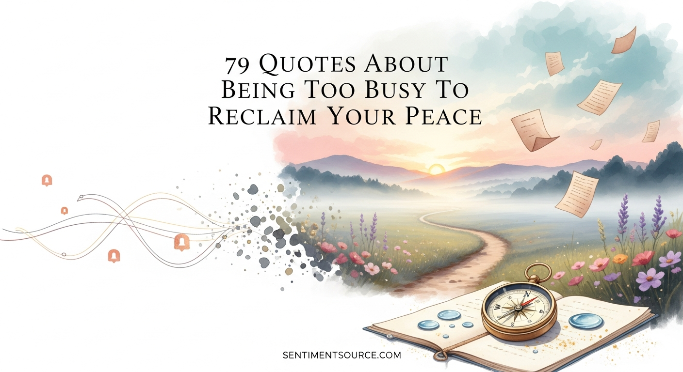 79 Quotes About Being Too Busy To Reclaim Your Peace