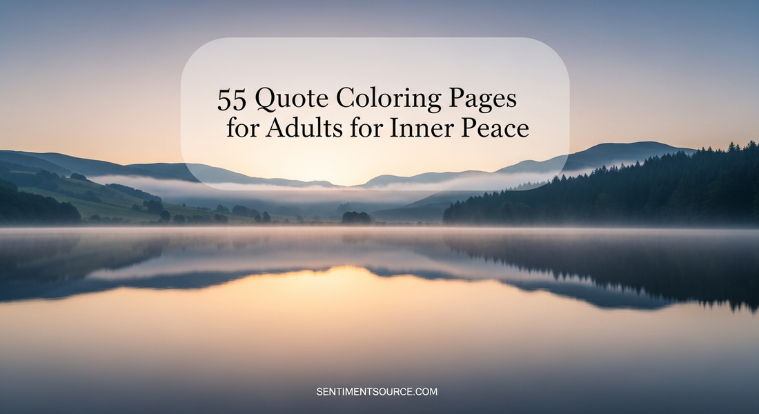 55 Quote Coloring Pages for Adults for Inner Peace