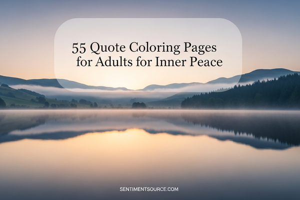 55 Quote Coloring Pages for Adults for Inner Peace