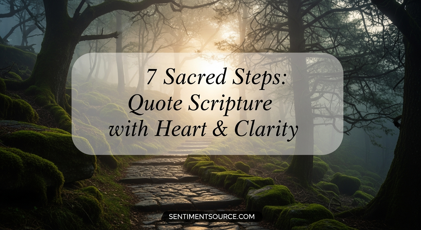 7 Sacred Steps: Quote Scripture with Heart & Clarity