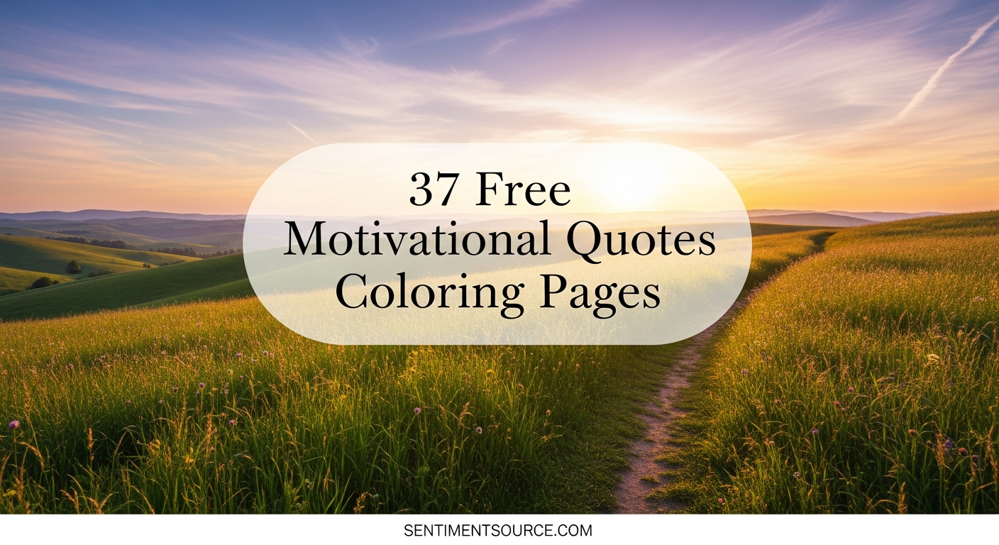 37 Free Motivational Quotes Coloring Pages