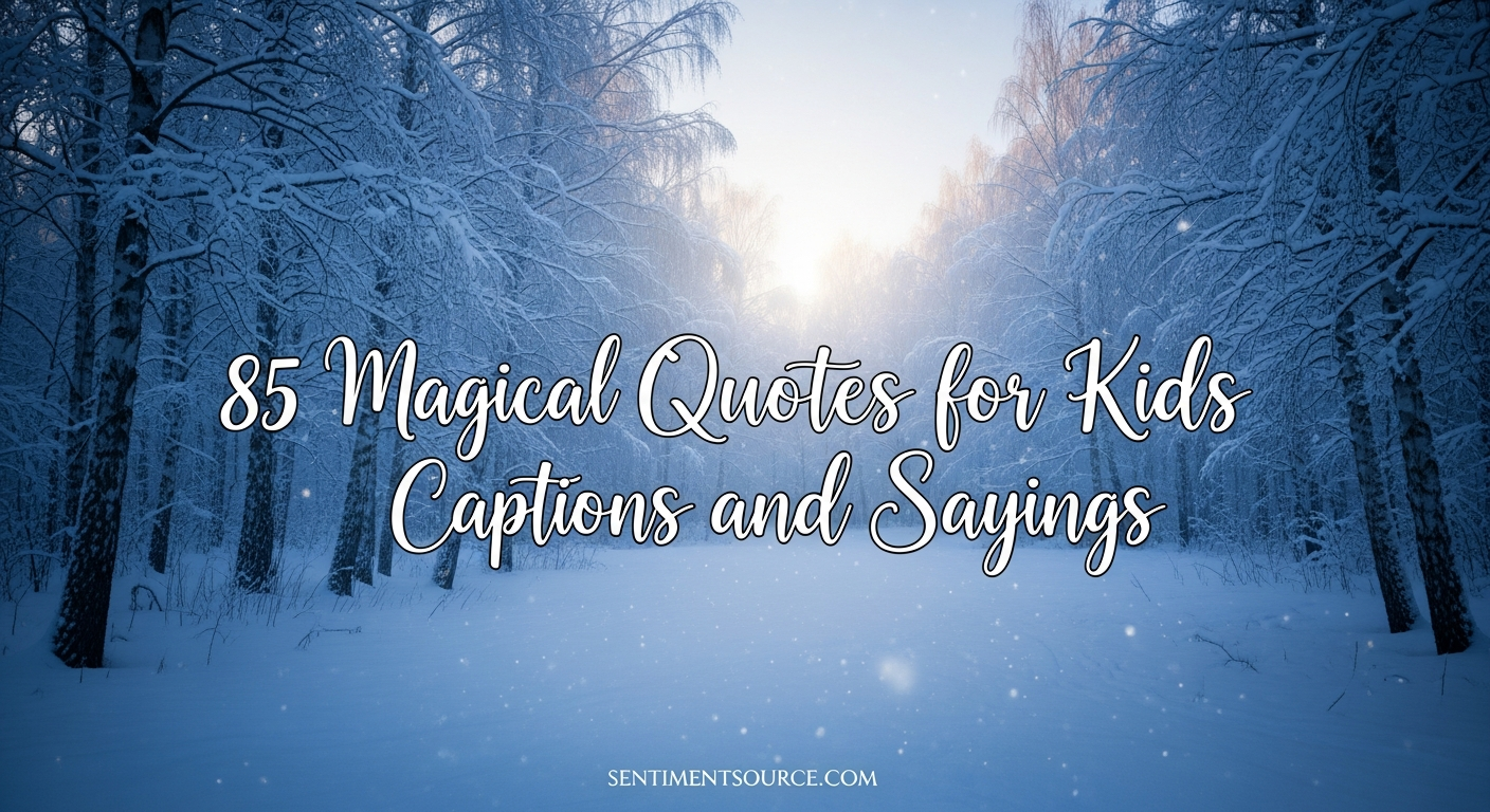 85 Magical Winter Quotes for Kids Captions and Sayings