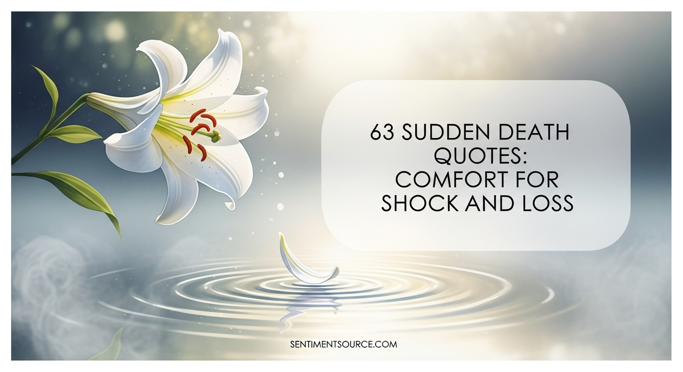 63 Sudden Death Quotes: Comfort for Shock and Loss
