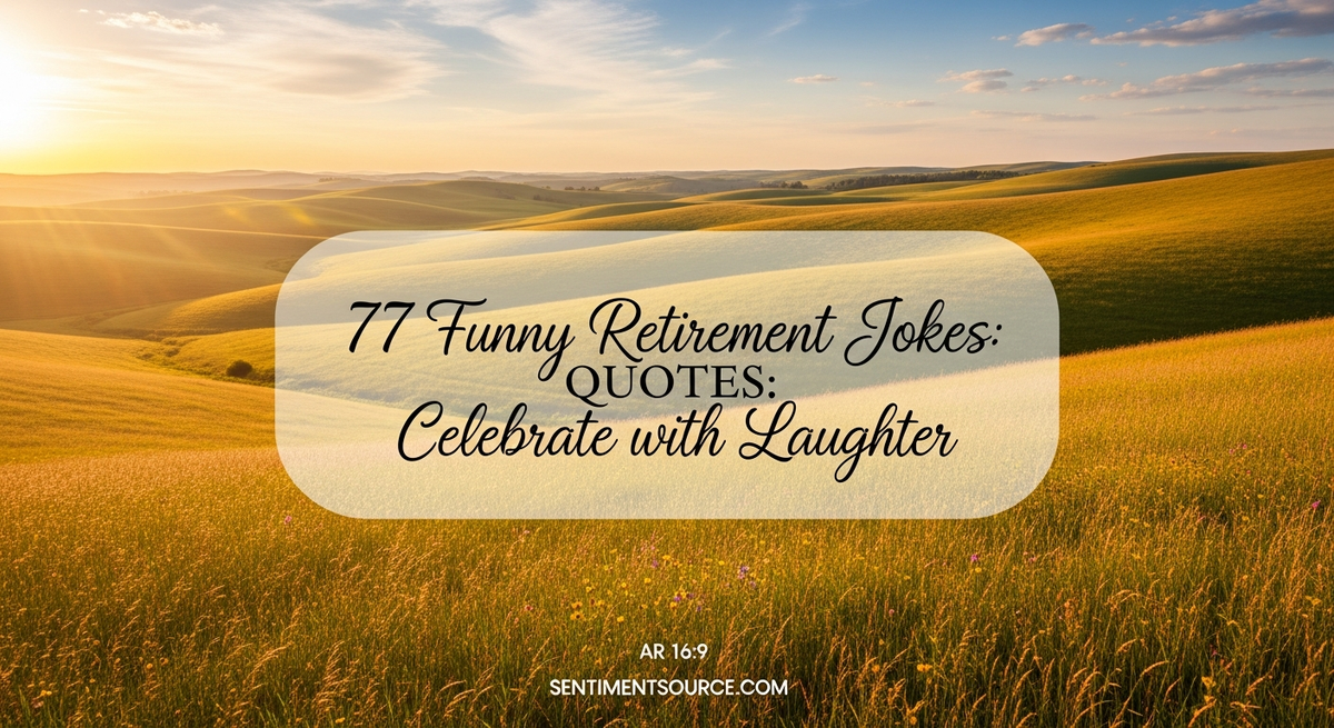 77 Funny Retirement Jokes Quotes: Celebrate with Laughter – SentimentSource