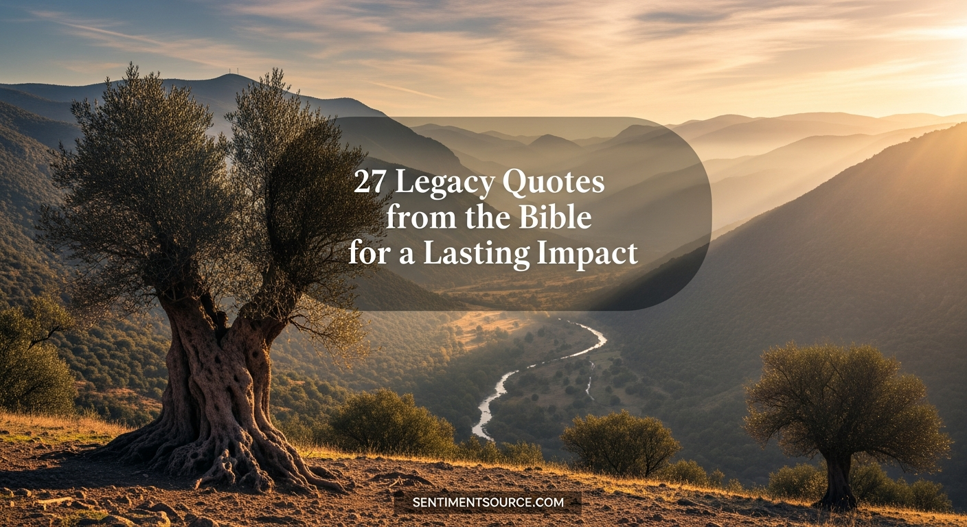 27 Legacy Quotes from the Bible for a Lasting Impact – SentimentSource
