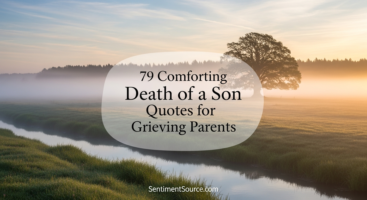 79 Comforting Death of a Son Quotes for Grieving Parents