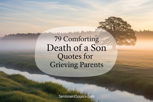 79 Comforting Death of a Son Quotes for Grieving Parents
