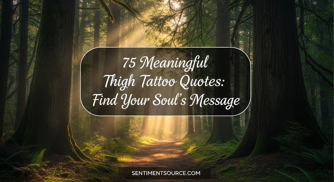 75 Meaningful Thigh Tattoo Quotes: Find Your Soul's Message
