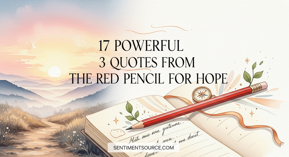 17 Powerful 3 Quotes From The Red Pencil for Hope