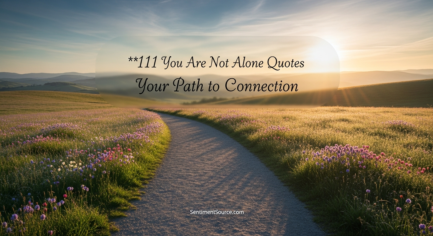 111 You Are Not Alone Quotes Your Path to Connection