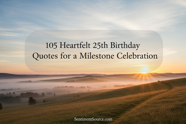 105 Heartfelt 25th Birthday Quotes for a Milestone Celebration