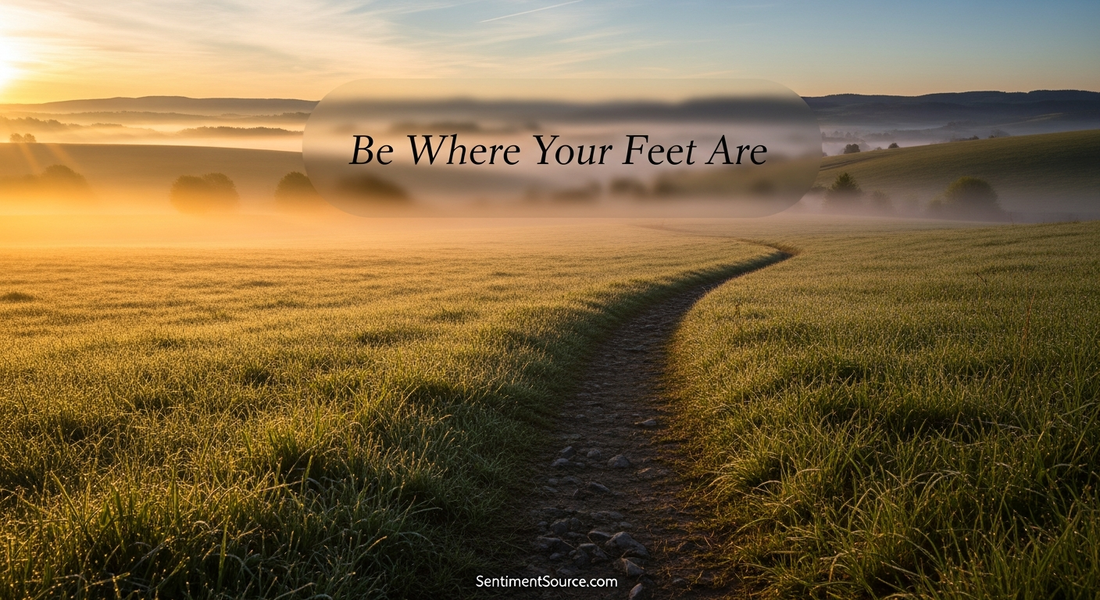 17 'Be Where Your Feet Are' Quotes for a Grounded Life