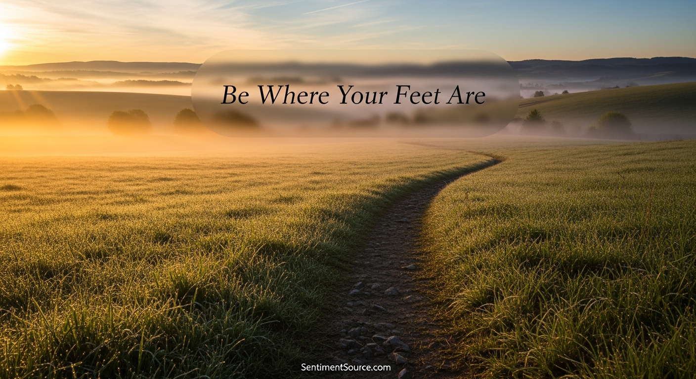 17 'Be Where Your Feet Are' Quotes for a Grounded Life