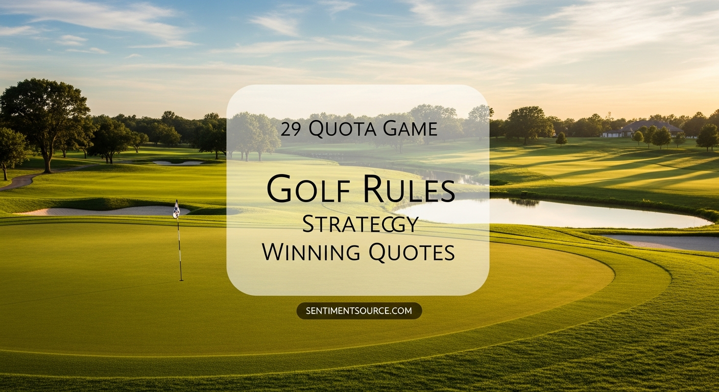 29 Quota Game Golf Rules Strategy Winning Quotes
