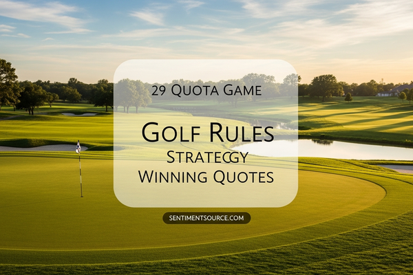 29 Quota Game Golf Rules Strategy Winning Quotes
