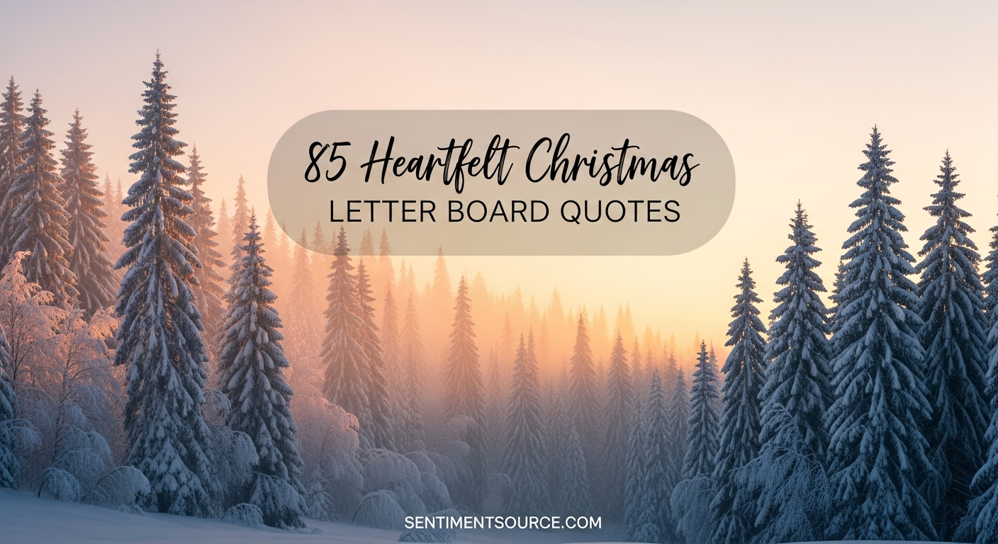 85 Heartfelt Christmas Letter Board Quotes