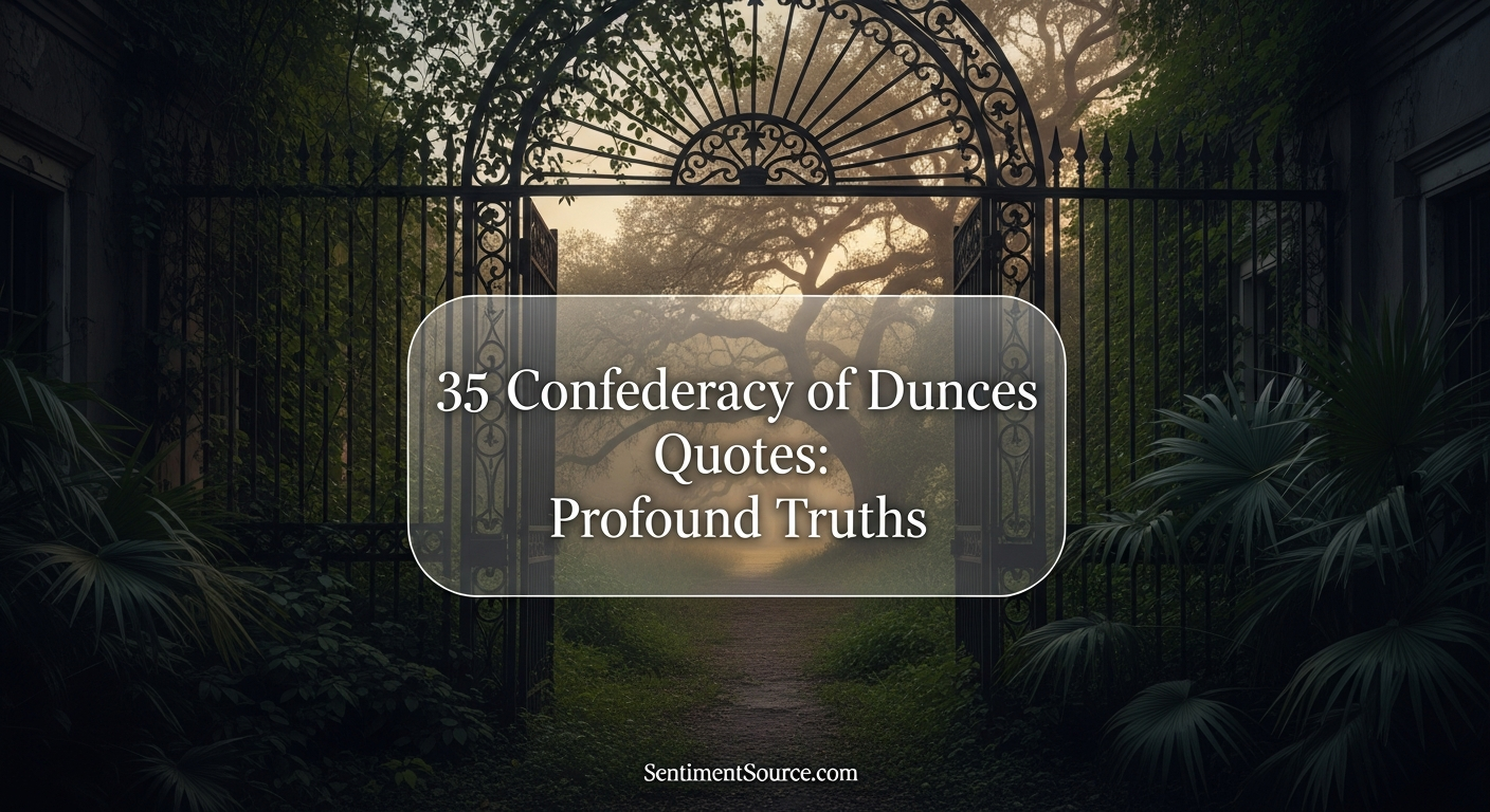 35 Confederacy of Dunces Quotes: Profound Truths