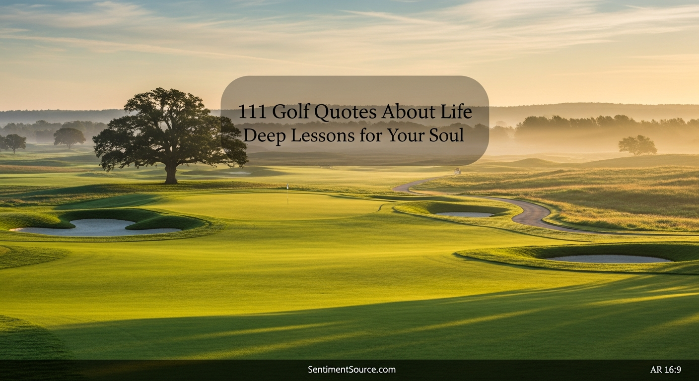 111 Golf Quotes About Life Deep Lessons for Your Soul