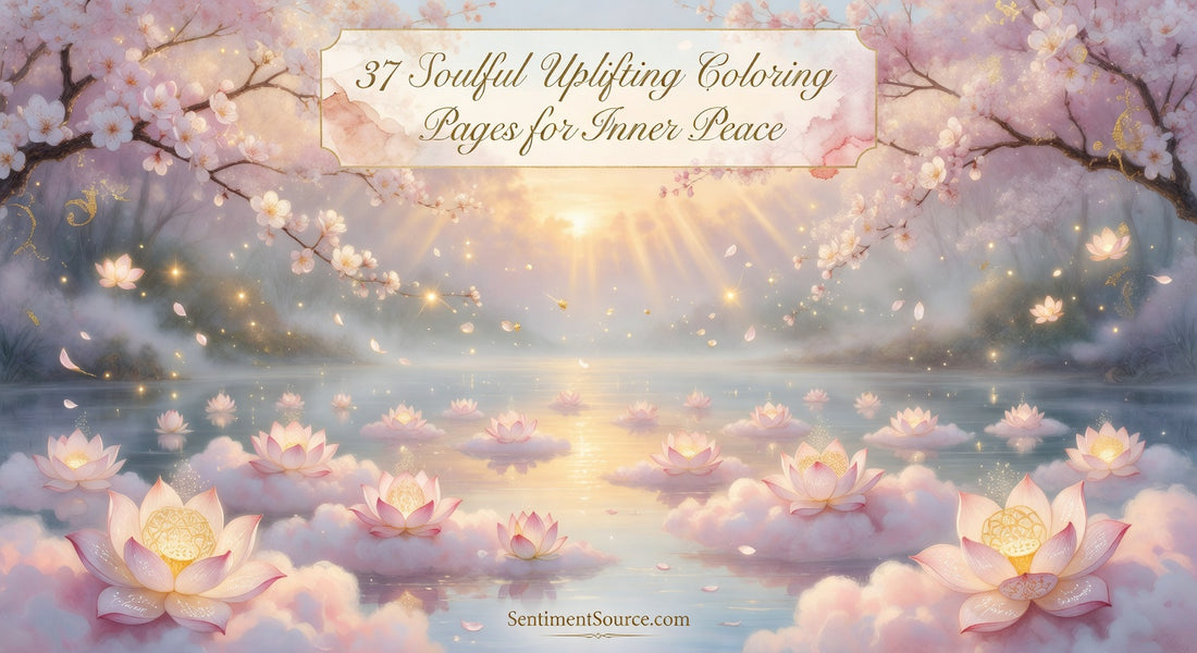37 Soulful Uplifting Coloring Pages for Inner Peace